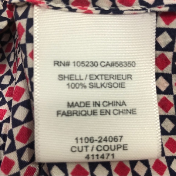 Joie Red White Blue Sleeveless Vneck Blouse Size M - Picture 8 of 8